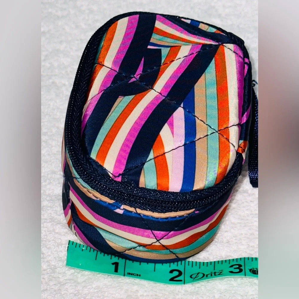 NWT Vera Bradley Ultralight Mini Zip Case.  Retired Pattern Retro Ribbon.